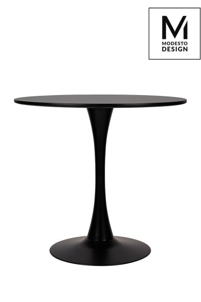 MODESTO stół TULIP FI 80 czarny - MDF, podstawa metalowa