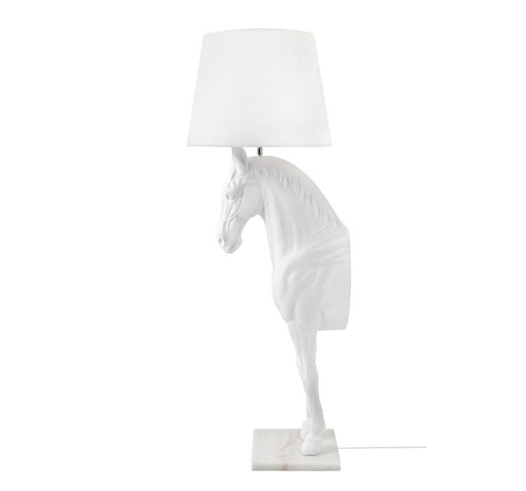 MOOSEE lampa podłogowa KOŃ HORSE STAND    S biała - włókno szklane