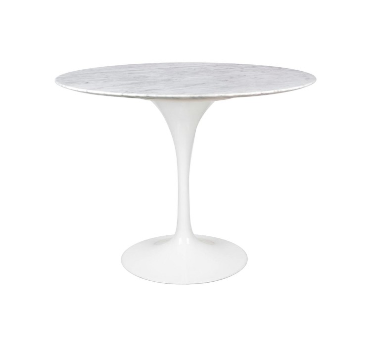 Stół TULIP MARBLE 100 CARRARA biały -     marmur, metal
