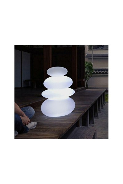 NEW GARDEN lampa ogrodowa BALANS BATTERY biała
