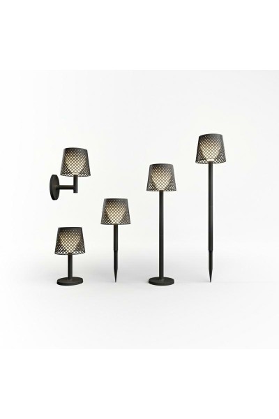 NEW GARDEN lampa ogrodowa GRETA SOLAR NEGRO 5in1 czarna