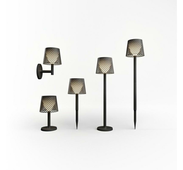 NEW GARDEN lampa ogrodowa GRETA SOLAR NEGRO 5in1 czarna