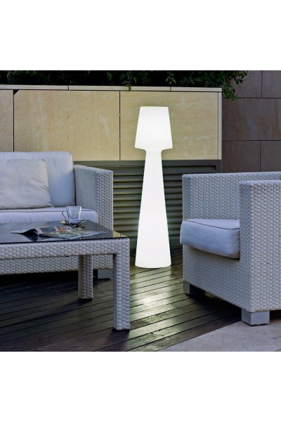 NEW GARDEN lampa podłogowa LOLA 110  CABLE biała