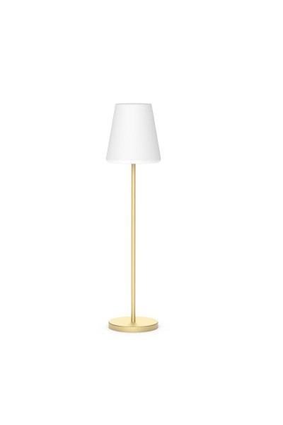 NEW GARDEN lampa podłogowa LOLA SLIM 120 SOLAR & BATTERY brass