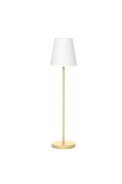 NEW GARDEN lampa podłogowa LOLA SLIM 180 SOLAR & BATTERY brass
