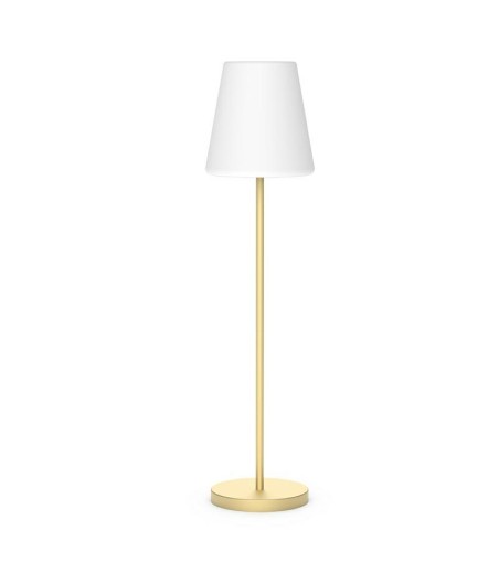 NEW GARDEN lampa podłogowa LOLA SLIM 180 SOLAR & BATTERY brass