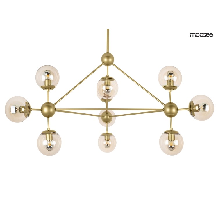MOOSEE lampa wisząca ASTRIFERO 10 złota / bursztynowa