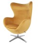 Fotel EGG SZEROKI VELVET musztardowy