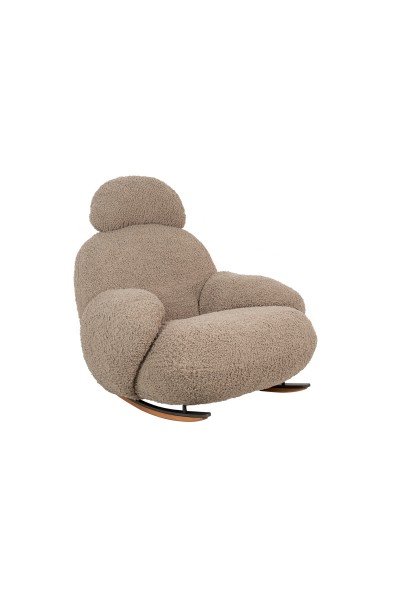 Fotel bujany PLUSH TEDDY ciemny beżowy