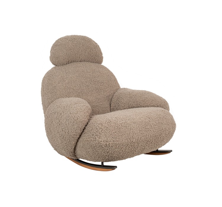 Fotel bujany PLUSH TEDDY ciemny beżowy