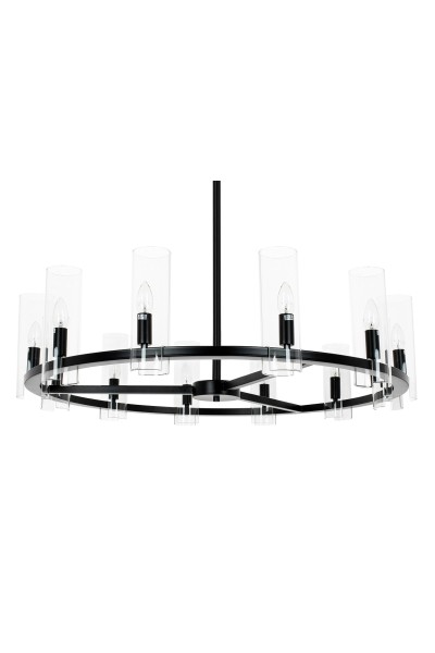 KARE lampa wisząca CANDEL CROWN czarna - szklane klosze