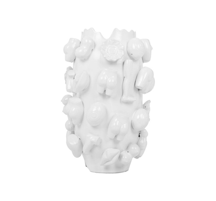 KARE wazon dekoracyjny BODY PARTS 37 cm   biały
