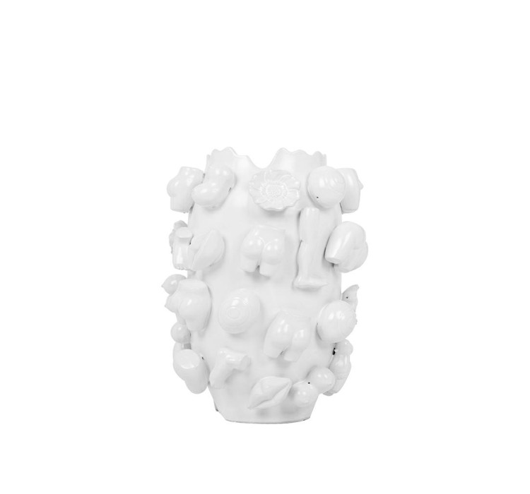 KARE wazon dekoracyjny BODY PARTS 25 cm   biały