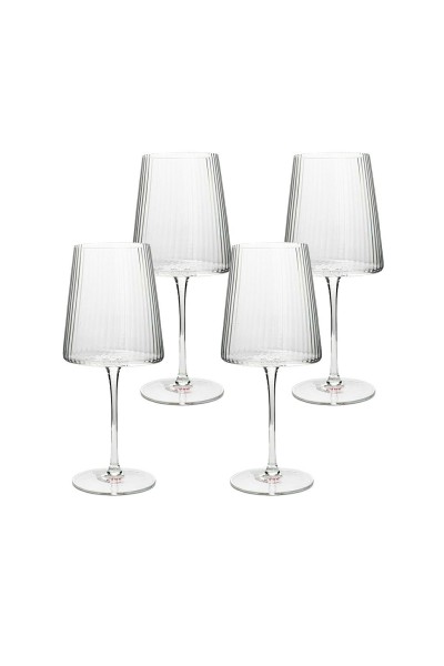 KARE komplet 4 kieliszków do wina RIFFLE  760 ml