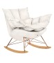 Fotel bujany SWING VELVET beżowy