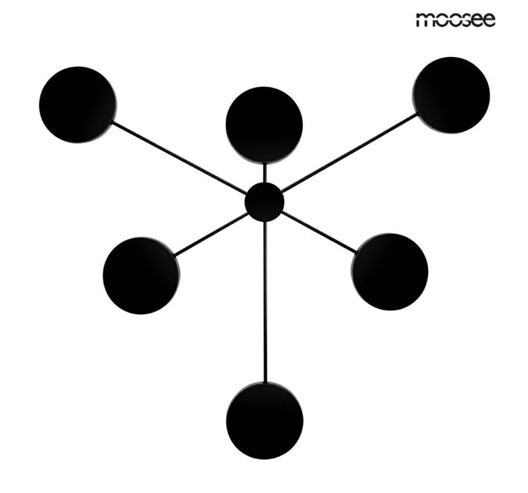 MOOSEE lampa ścienna SHADOW 6 czarna