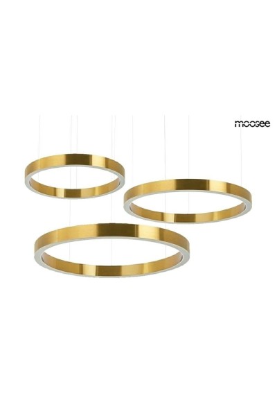 MOOSEE lampa wisząca RING 40 + 60 + 80    złota na jednej podsufitce