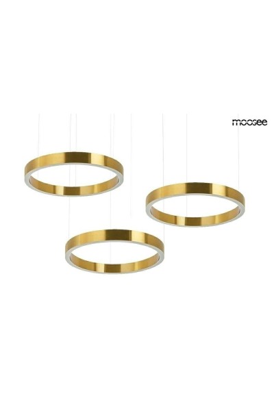 MOOSEE lampa wisząca RING 40 + 40 + 40    złota na jednej podsufitce