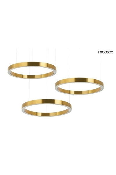 MOOSEE lampa wisząca RING 60 + 60 + 60    złota na jednej podsufitce