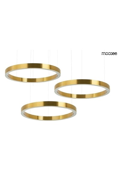 MOOSEE lampa wisząca RING 80 + 80 + 80    złota na jednej podsufitce