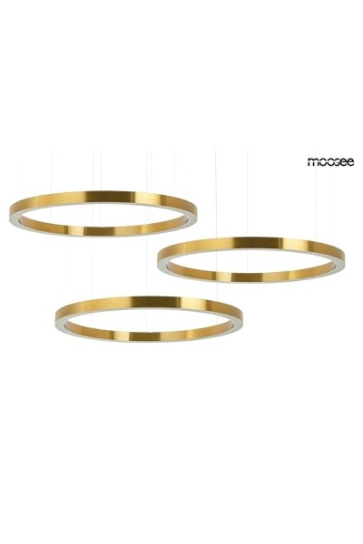 MOOSEE lampa wisząca RING 100 + 100 +     100 złota na jednej podsufitce