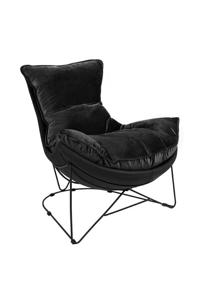 Fotel OTILIA STAND VELVET czarny