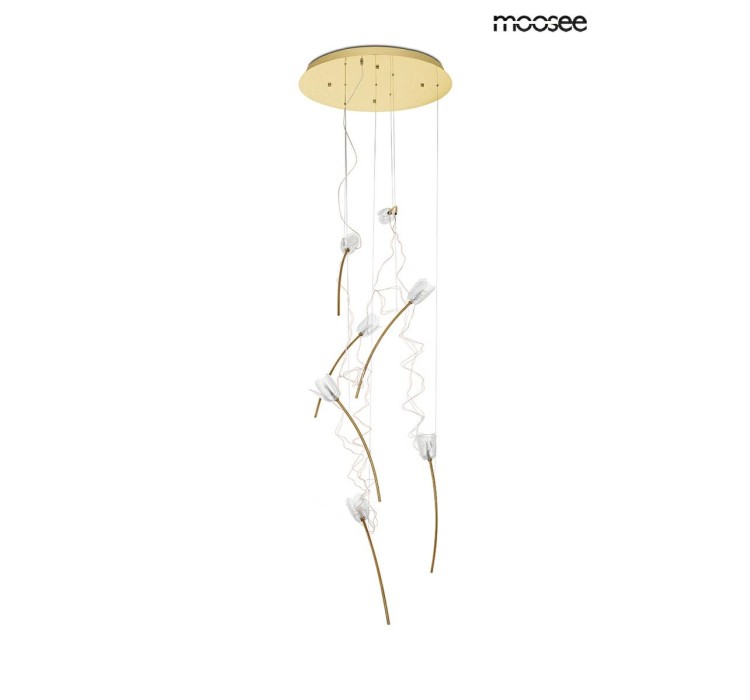 MOOSEE lampa wisząca TULIPPE 7 DISC złota