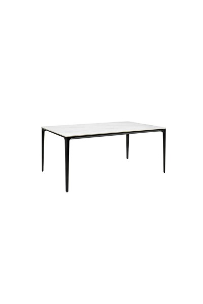 Stół SLIM 140x80 biały, czarny -          ceramiczny marmur, aluminium