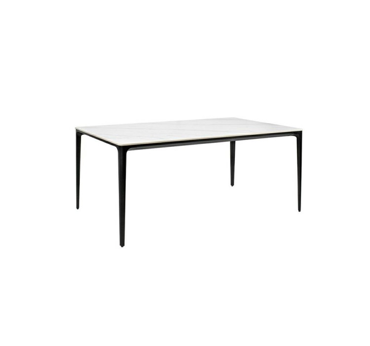 Stół SLIM 140x80 biały, czarny -          ceramiczny marmur, aluminium