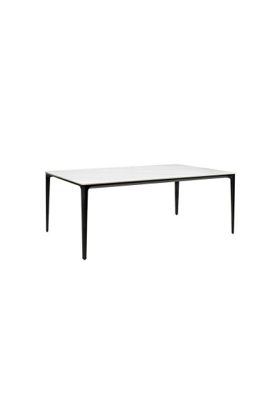 Stół SLIM 180x90 biały, czarny -          ceramiczny marmur, aluminium