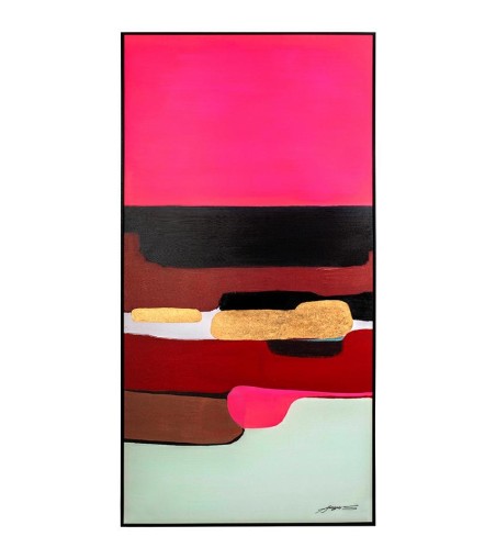 KARE obraz ABSTRACT SHAPES PINK  73x143 cm