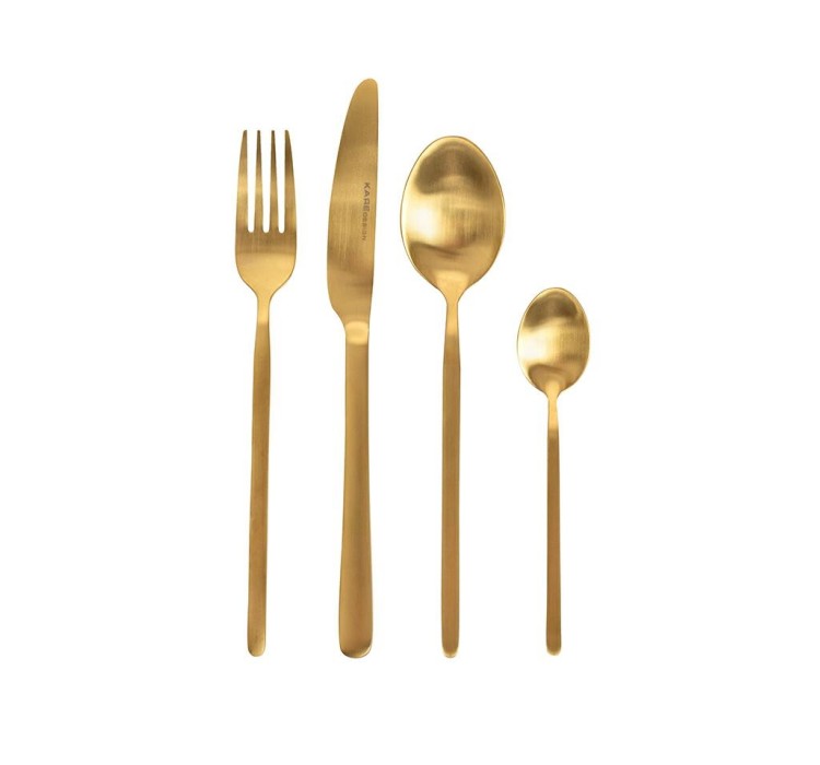 KARE zestaw sztućców GLORIA MATT GOLD 16 szt.