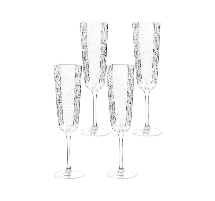 KARE komplet 4 kieliszków do szampana     CASCATA 250ml