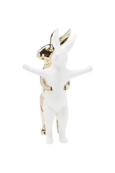 KARE figurka dekoracyjna HUGGING RABBITS biało-złota