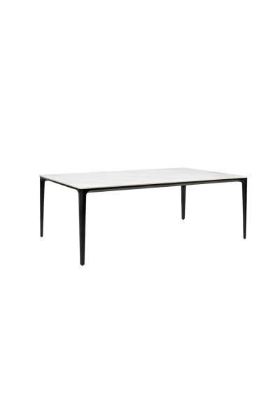 Stół SLIM 200x100 biały, czarny -         ceramiczny marmur, aluminium