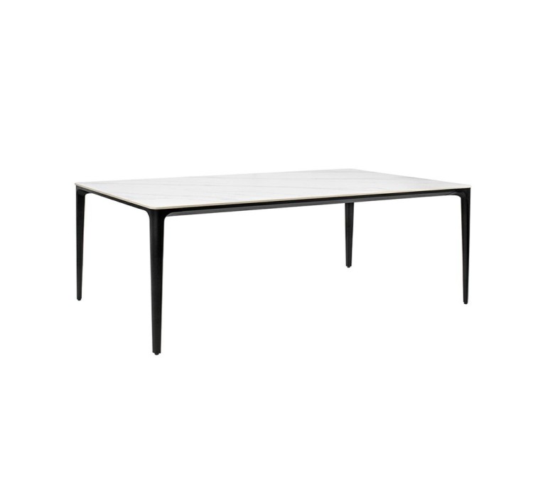Stół SLIM 200x100 biały, czarny -         ceramiczny marmur, aluminium