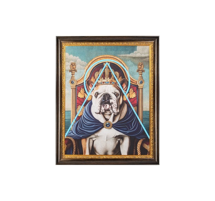Obraz NEON BULLDOG 80x100 cm