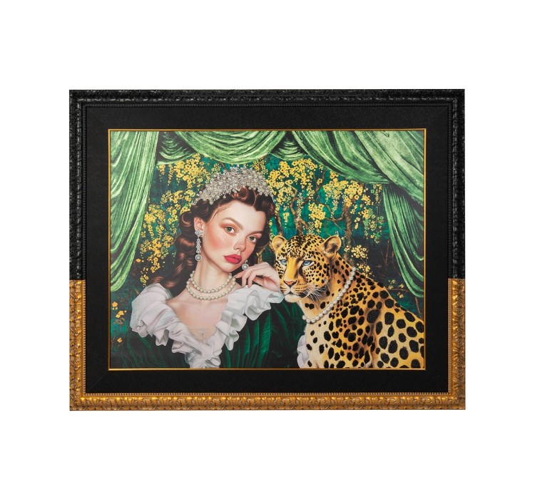 Obraz PEARLS LEOPARD 150x120 cm