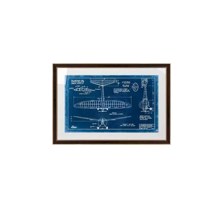 Obraz MECHANICAL PLANE 1 90x62 cm