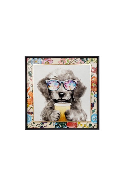 Obraz COFFEE DOG 100x100 cm
