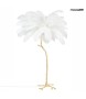 MOOSEE lampa podłogowa TIFFANY 175 biała  mosiądz / naturalne pióra