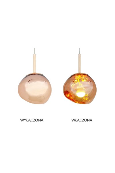 MOOSEE lampa wisząca FUSION 20 miedziana  - akryl