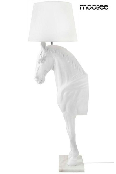MOOSEE lampa podłogowa KOŃ HORSE STAND    M biała - włókno szklane