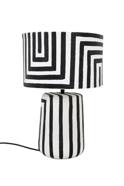 KARE lampa stołowa STRISCE 44 cm          biało-czarna