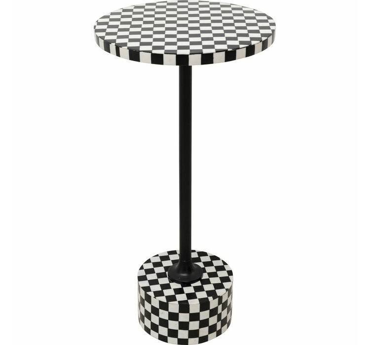 KARE stolik DOMERO CHESS 25 biało-czarny