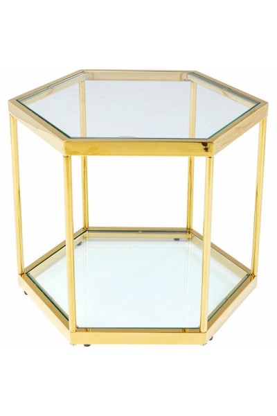 KARE stolik kawowy COMB GOLD 45 złoty
