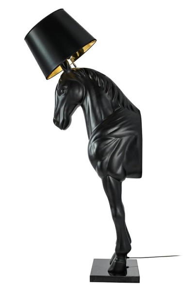 MOOSEE lampa podłogowa KOŃ HORSE STAND    M czarna - włókno szklane
