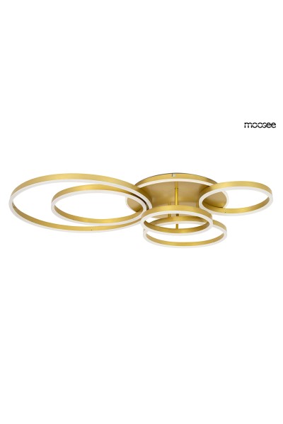 MOOSEE lampa sufitowa / plafon RINGS 6    złota