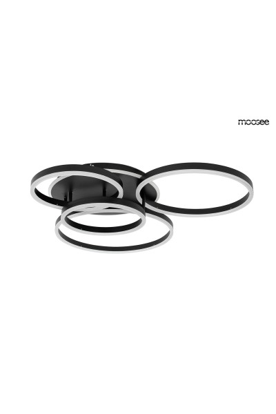 MOOSEE lampa sufitowa / plafon RINGS 5    czarna