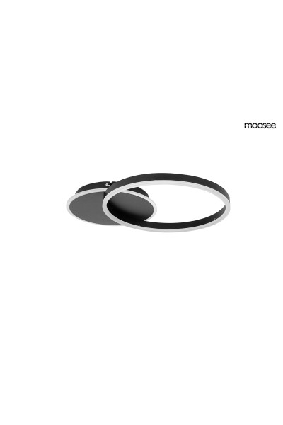 MOOSEE lampa sufitowa / plafon RINGS 2    czarna